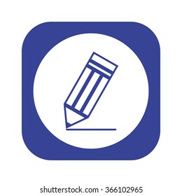 pencil icon, vector illustration. Flat design style