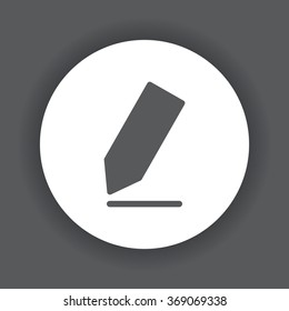 pencil icon, vector illustration. Flat design style