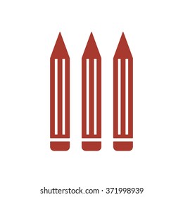 pencil icon, vector illustration. Flat design  