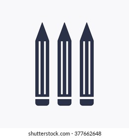pencil icon, vector illustration. Flat design  