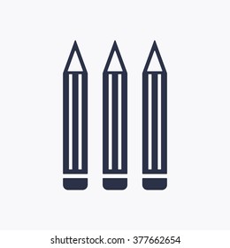pencil icon, vector illustration. Flat design  