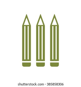 pencil icon, vector illustration. Flat design style
