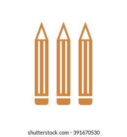 pencil icon, vector illustration. Flat design style