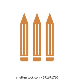 pencil icon, vector illustration. Flat design style