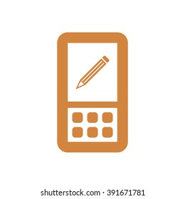 pencil icon, vector illustration. Flat design style