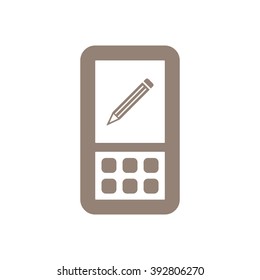 pencil icon, vector illustration. Flat design style
