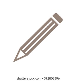 pencil icon, vector illustration. Flat design style