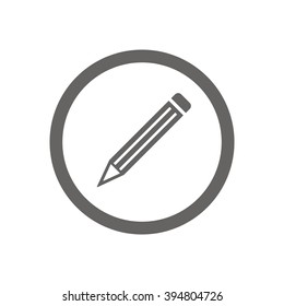 pencil icon, vector illustration. Flat design style