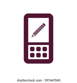 pencil icon, vector illustration. Flat design style