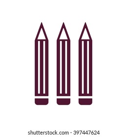 pencil icon, vector illustration. Flat design style