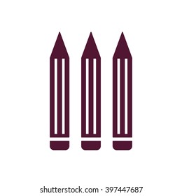 pencil icon, vector illustration. Flat design style