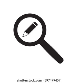pencil icon, vector illustration. Flat design style