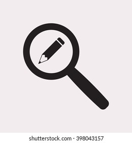 pencil icon, vector illustration. Flat design style