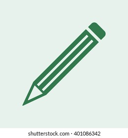 pencil icon, vector illustration. Flat design style