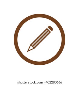 pencil icon, vector illustration. Flat design style