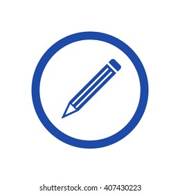 pencil icon, vector illustration. Flat design style