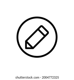 Icono de lápiz e ilustración vectorial aislada en un fondo blanco. Calidad premium para aplicaciones móviles, interfaz de usuario, presentación y sitio web. icono de píxel perfecto