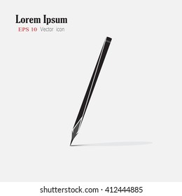 pencil icon vector illustration jpeg picture image graphic art slim in the form of a mosaic
