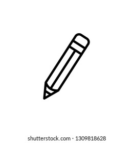 Pencil Icon Vector Illustration in Line Style for Any Purpose