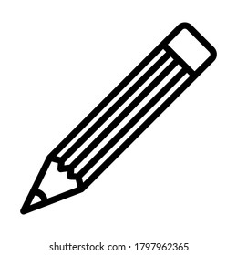 Pencil icon vector illustration in line style for any projects, use for website mobile app presentation