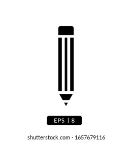 pencil icon vector illustration logo template for many purpose. Isolated on white background.