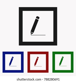 pencil icon , vector illustration. Modern flat pictogram. Logo illustration