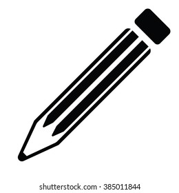 pencil icon Vector Illustration on the white background.