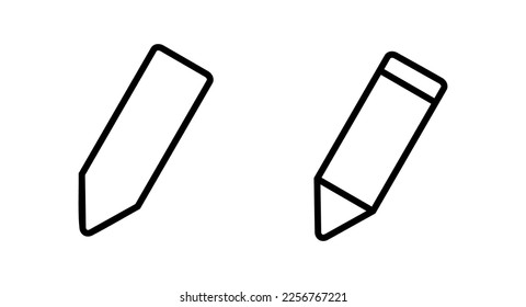 Ilustración vectorial de icono de lápiz. signo de lápiz y símbolo. vector de icono de edición