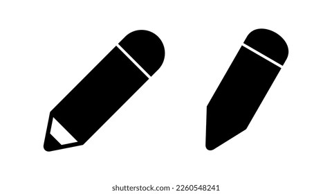 Ilustración vectorial de icono de lápiz. signo de lápiz y símbolo. vector de icono de edición