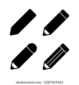 Ilustración vectorial de icono de lápiz. signo de lápiz y símbolo. vector de icono de edición