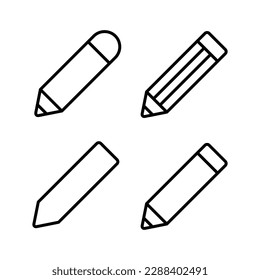 Ilustración vectorial de icono de lápiz. signo de lápiz y símbolo. vector de icono de edición