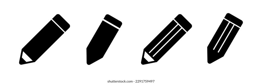 Ilustración vectorial de icono de lápiz. signo de lápiz y símbolo. vector de icono de edición