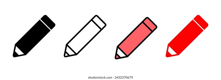 Bleistiftsymbol Vektor-Illustration. Stiftzeichen und Symbol. Symbolvektor bearbeiten