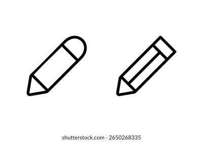 Icono de lápiz Ilustración vectorial. símbolo de lápiz y símbolo. Vector de icono de edición