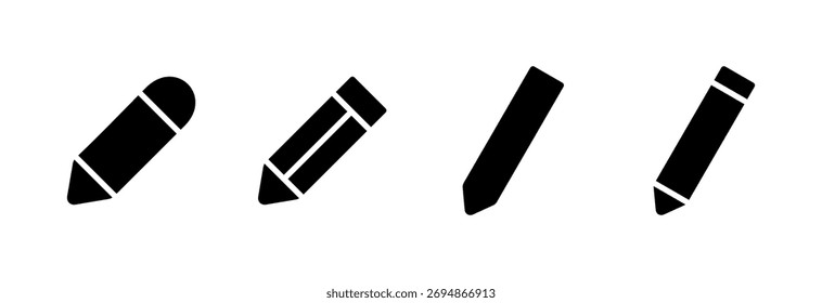 Icono de lápiz Ilustración vectorial. símbolo de lápiz y símbolo. Vector de icono de edición
