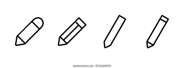 Icono de lápiz Ilustración vectorial. símbolo de lápiz y símbolo. Vector de icono de edición