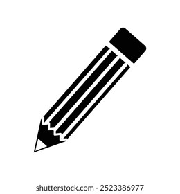 Vektorgrafik des Bleistiftsymbols. Bleistiftzeichen und -symbol. Bearbeitbarer Vektor einzeln auf weißem Hintergrund