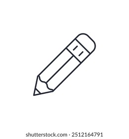 Ilustración vectorial de icono de lápiz. Símbolo del lápiz aislado en el fondo blanco