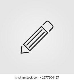 Pencil icon - vector illustration for web, app UI design.