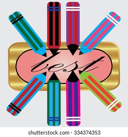 pencil icon , vector illustration ,Write, underscore