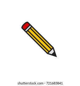 Pencil Icon Vector Isolated