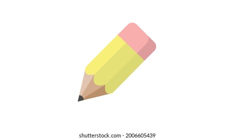 Icono de lápiz. Ilustración plana editable por vector aislada de un lápiz