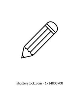 Pencil icon, vector isolated illustration.