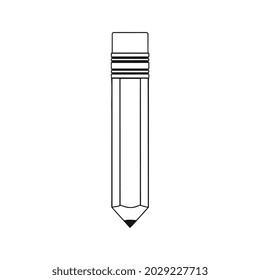 Pencil icon, vector isolated illustration.