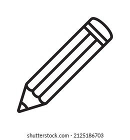 Pencil icon, vector isolated illustration.