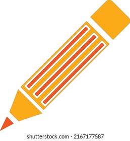 Pencil icon, vector isolated illustration color on white background..eps
