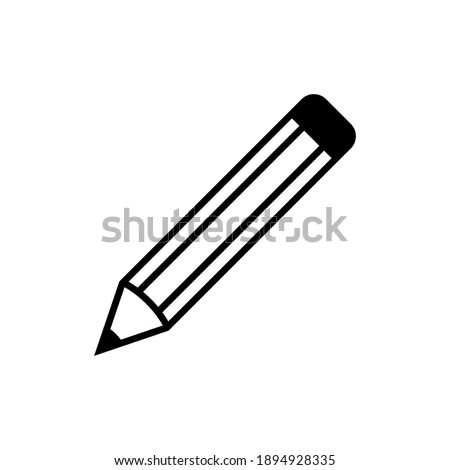 Pencil icon, vector isolated illustration.