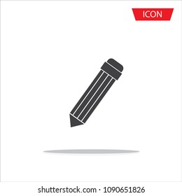 Pencil Icon Vector isolated on white background.