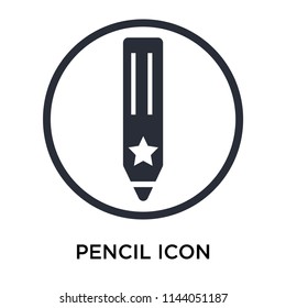 Pencil icon vector isolated on white background for your web and mobile app design, Pencil logo concept