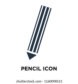 Pencil icon vector isolated on white background, Pencil transparent sign